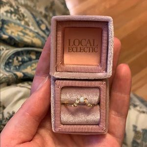 Opal Gold Plated Stacking Band from Local Eclectic